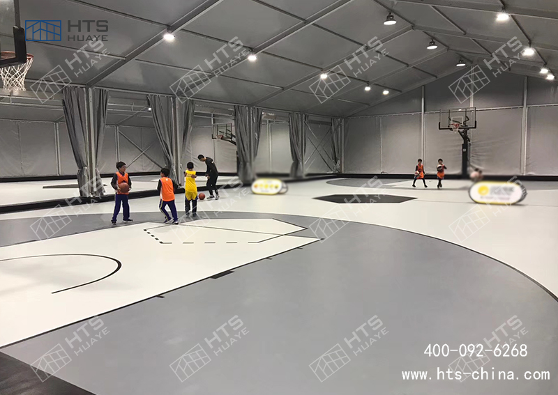 篷房式籃球館配件都是工廠加工完成,現場進行拼接 篷房式籃球館配件都是工廠加工完成,現場進行拼接